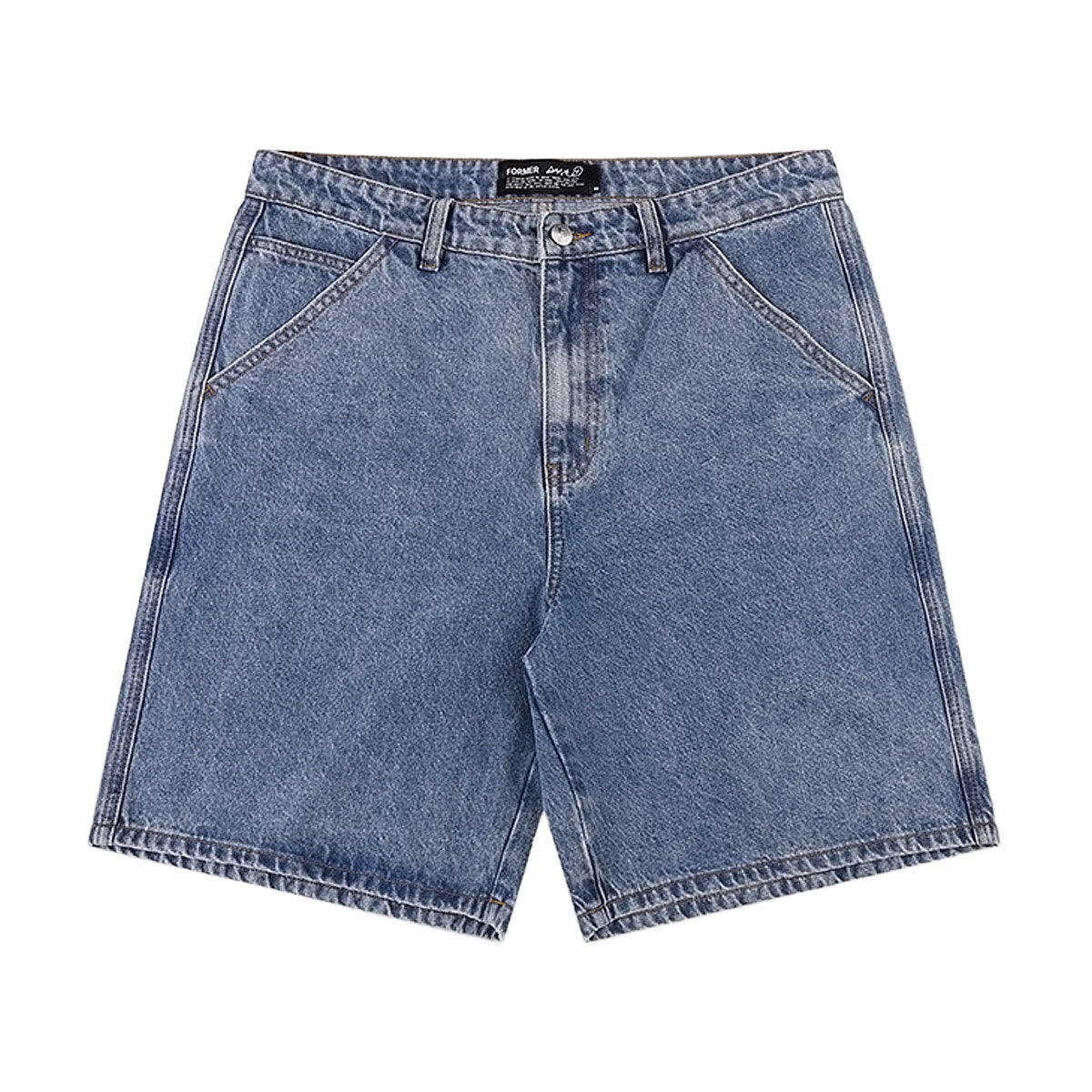 Former Reynolds 21 Slack Denim Walk Shorts - Washed Blue image 1
