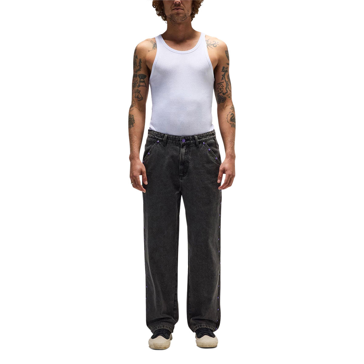Former Studded Denim Jeans - Washed Black image 3