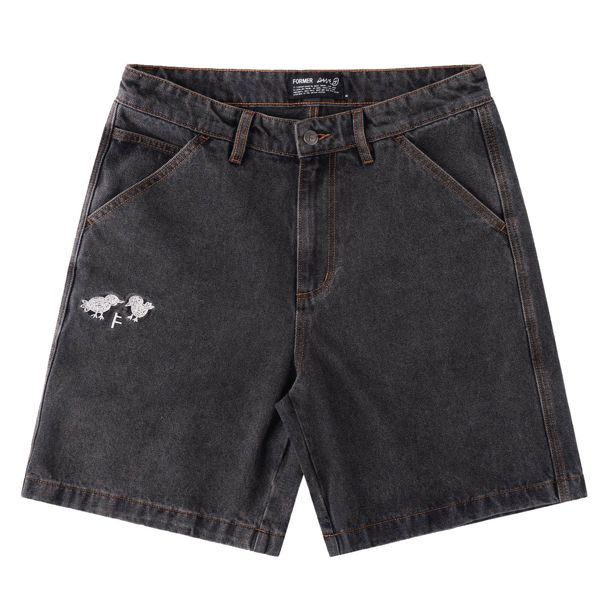 Former DxD Reynolds 21 Denim Walk Shorts - Washed Black image 1