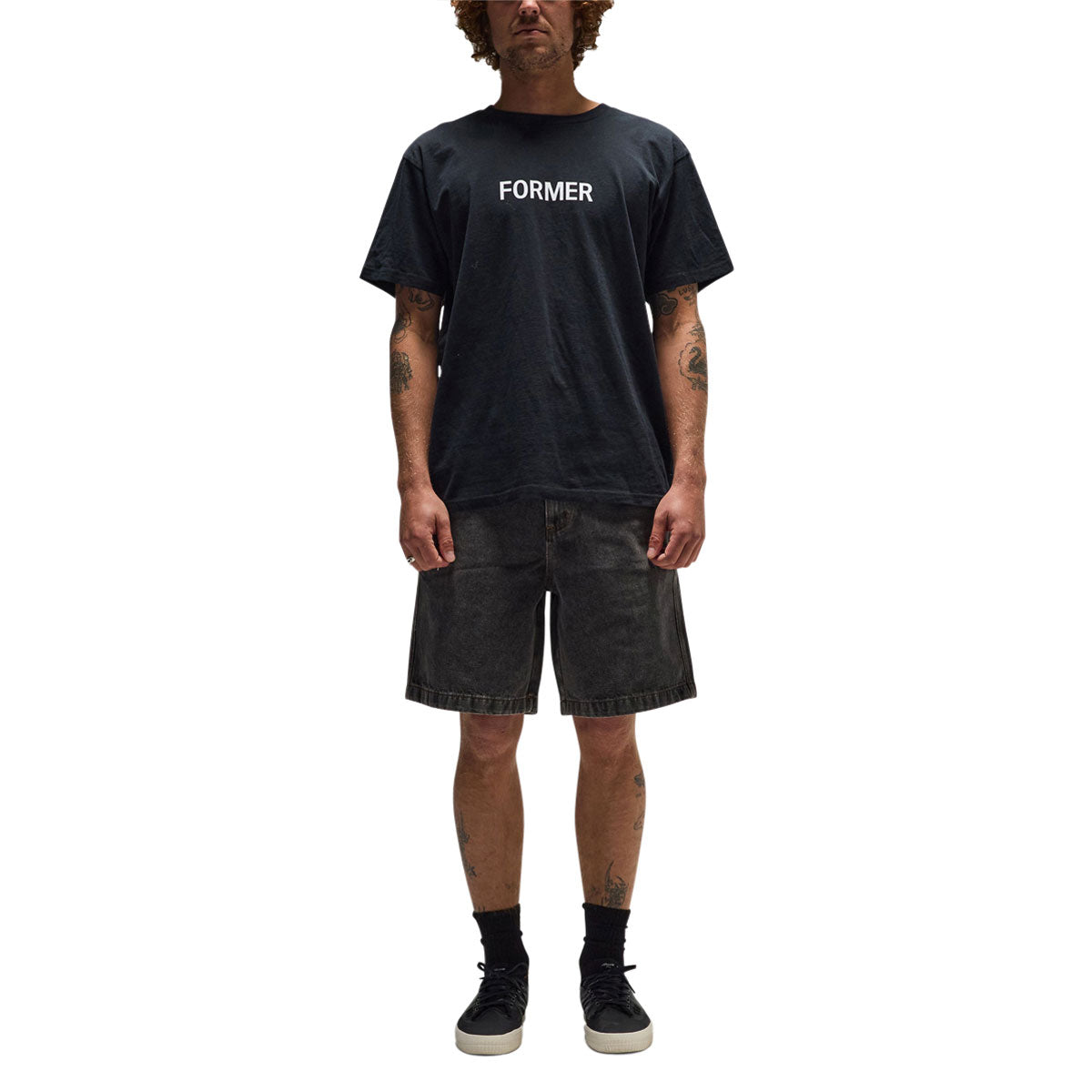 Former DxD Reynolds 21 Denim Walk Shorts - Washed Black image 3