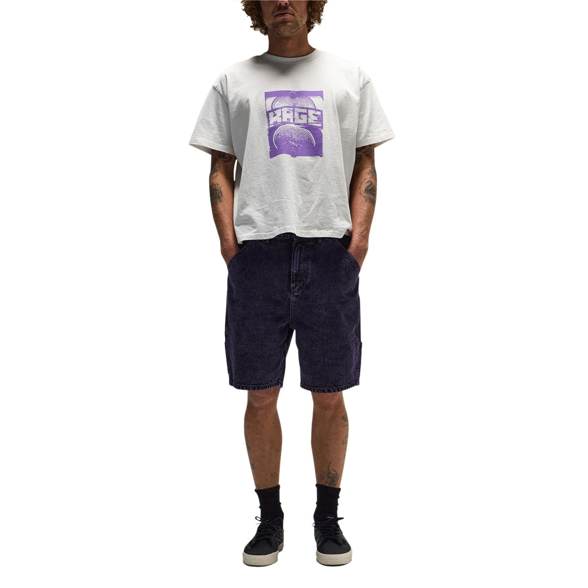 Former Distend Denim Walk Shorts - Washed Purple image 3