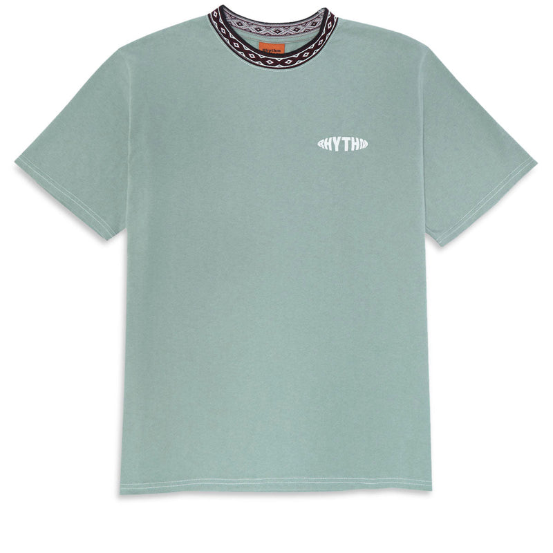 Rhythm Contrast Neckband T-Shirt - Teal