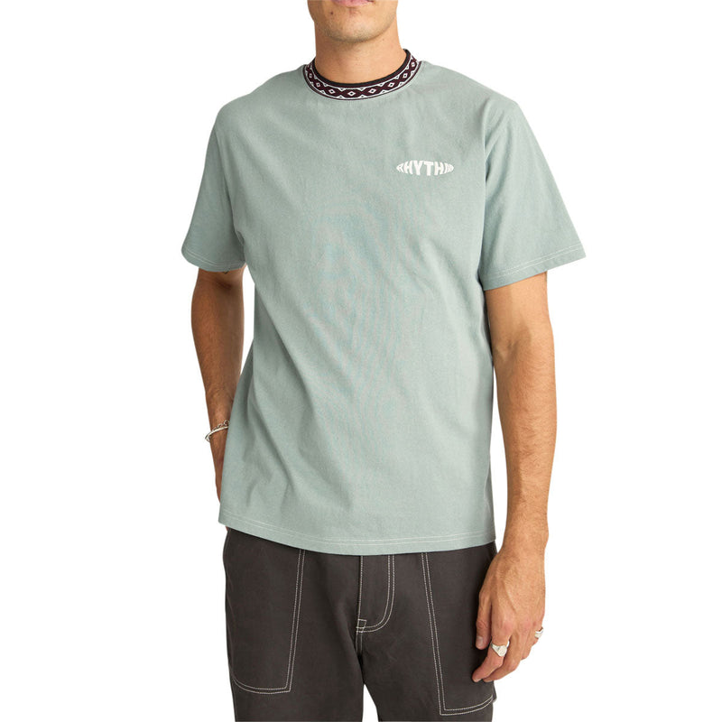Rhythm Contrast Neckband T-Shirt - Teal