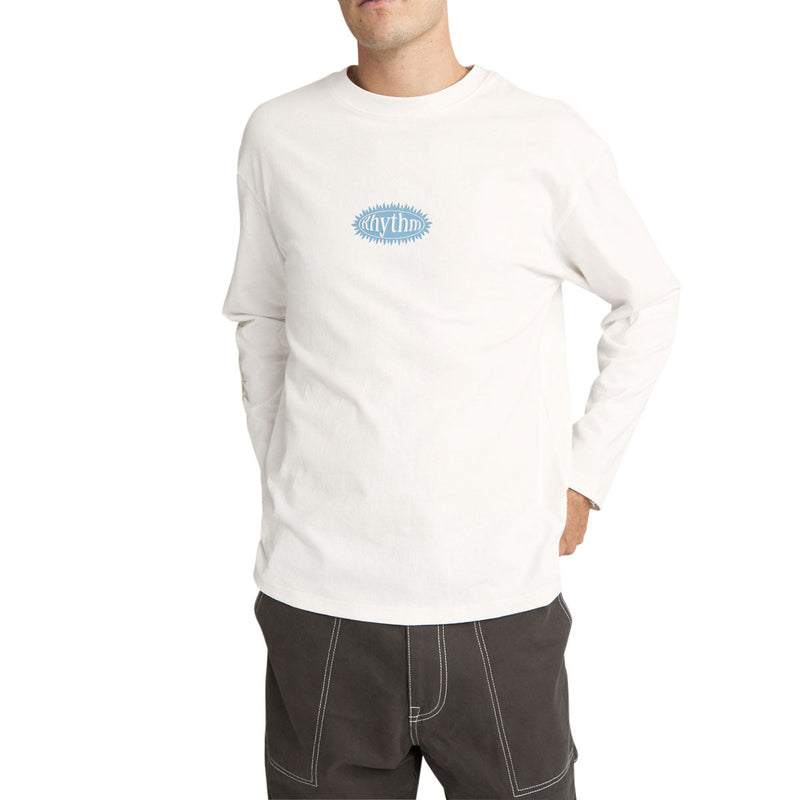Rhythm Ritmo Printed Long Sleeve T-Shirt - Ecru
