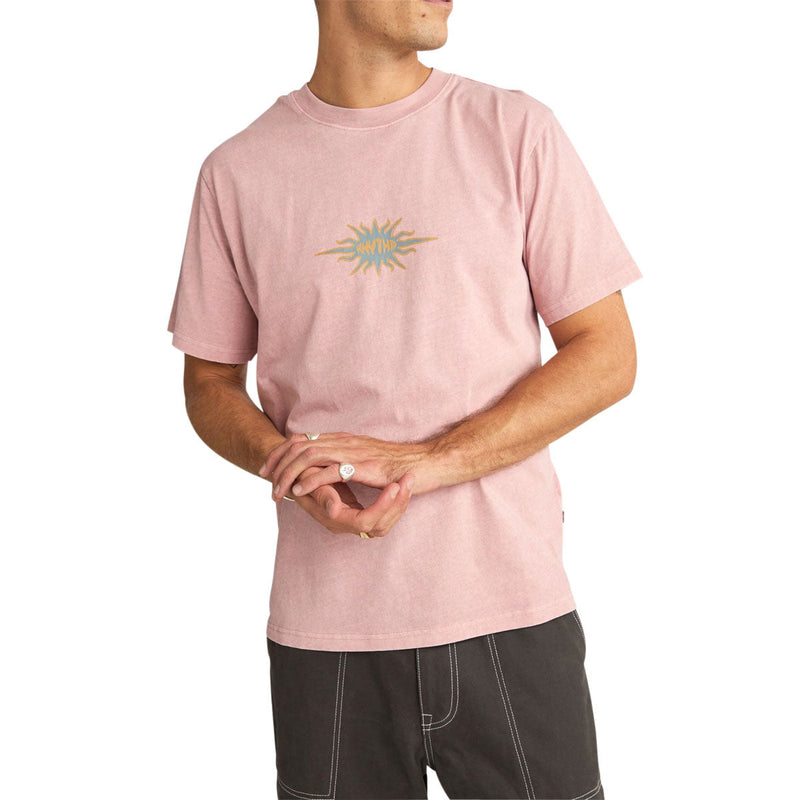 Rhythm Flame Printed Vintage T-Shirt - Mauve