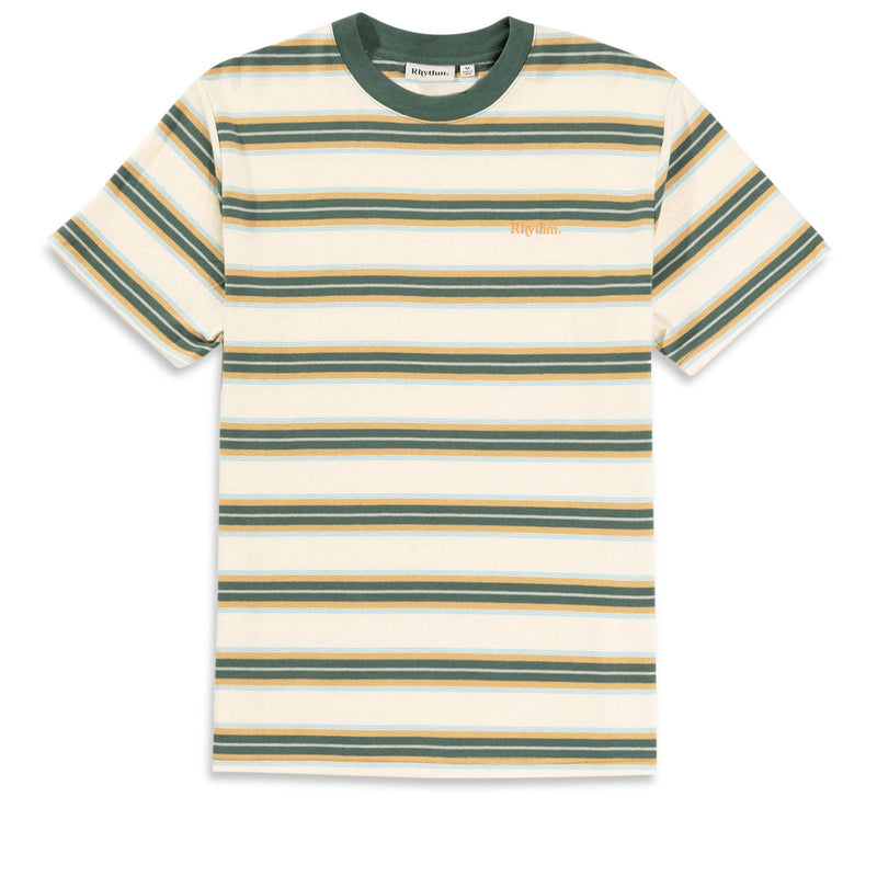 Rhythm Everyday Stripe T-Shirt - Vintage Green