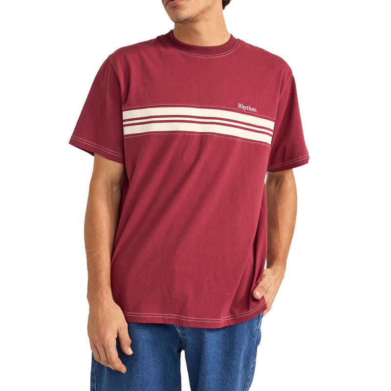 Rhythm Vintage Panel T-Shirt - Merlot