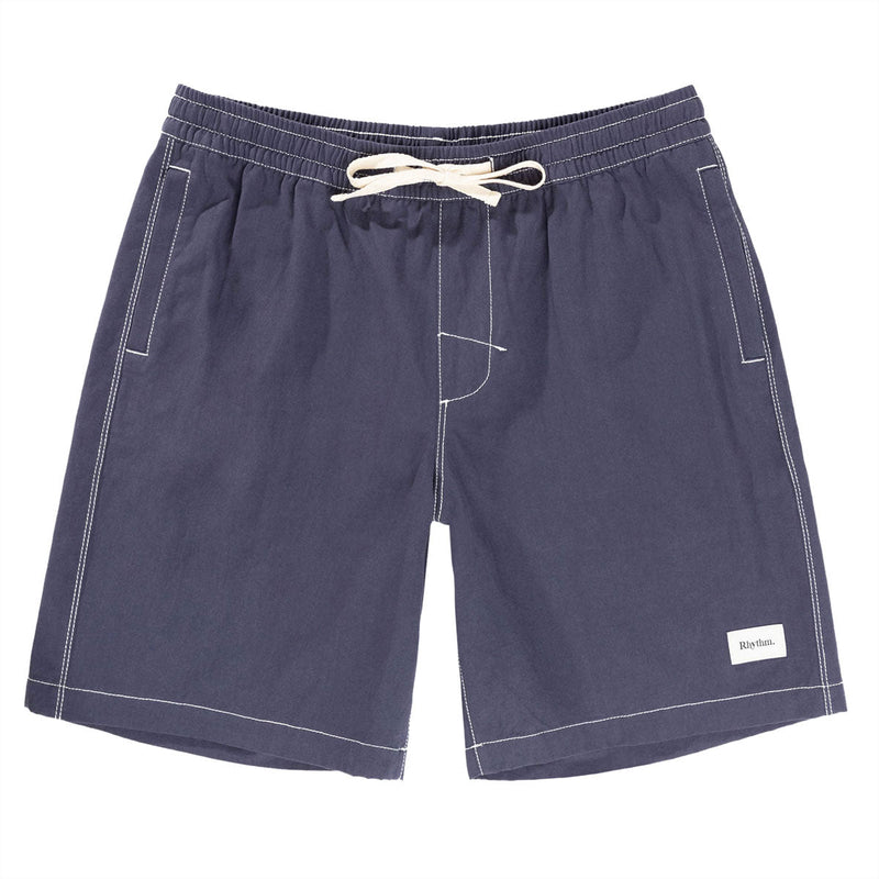 Rhythm Contrast Stitch Jam Shorts - Navy