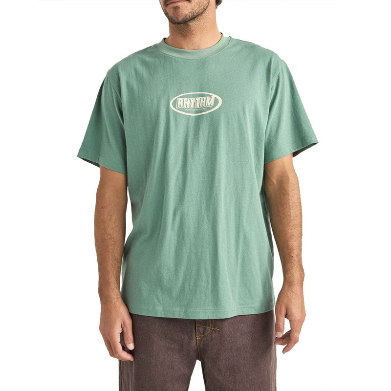 Rhythm Elliptic Printed Vintage T-Shirt - Vintage Green