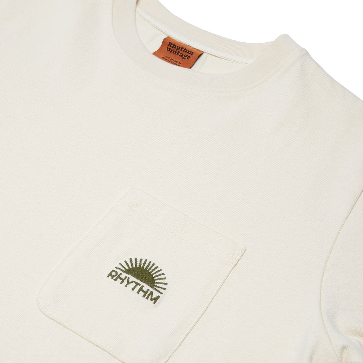 Rhythm Heavy Vintage Pocket Emblem T-Shirt - Natural image 3