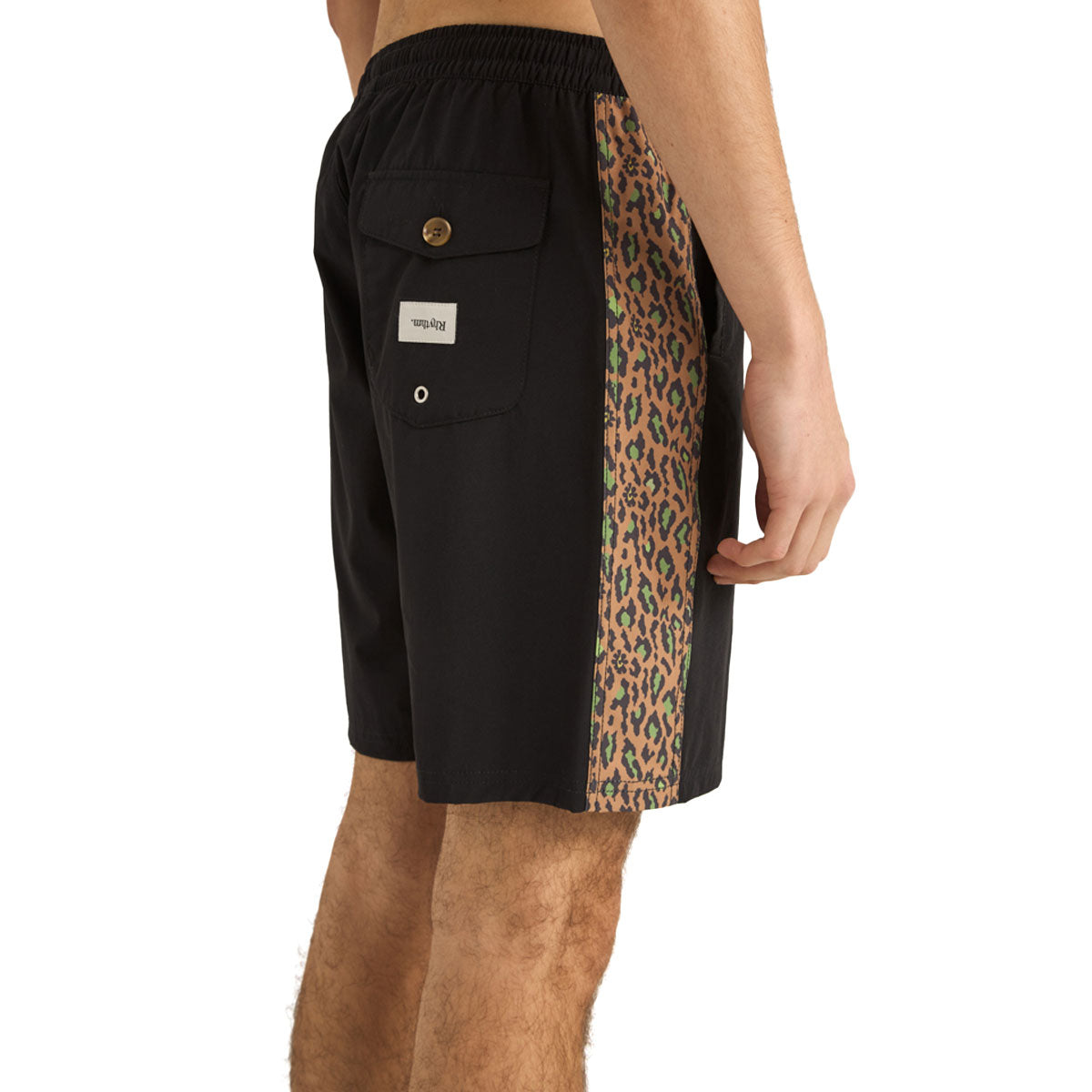 Rhythm Leo Panel Beach Shorts - Black image 3