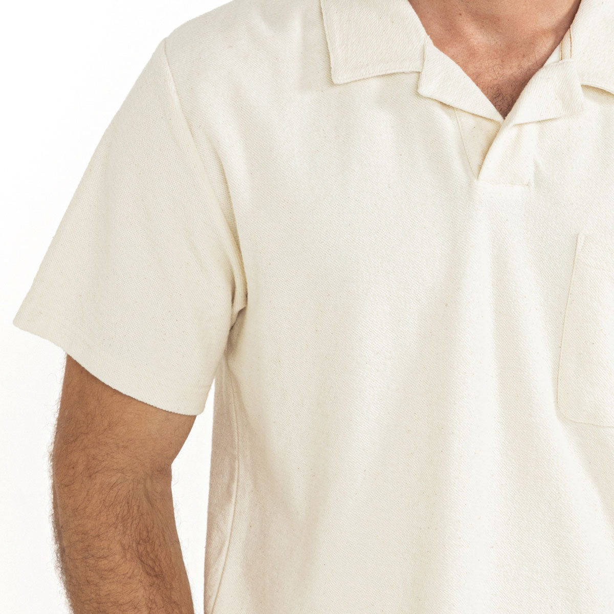 Rhythm Vintage Terry Polo Shirt - Natural 2025 image 3