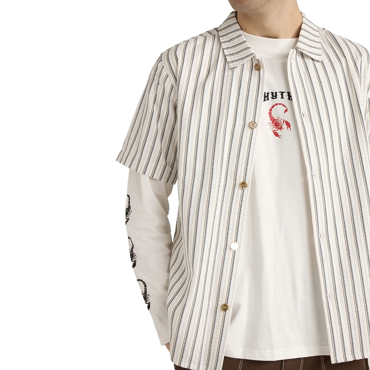 Rhythm Seersucker Stripe Shirt - White image 3