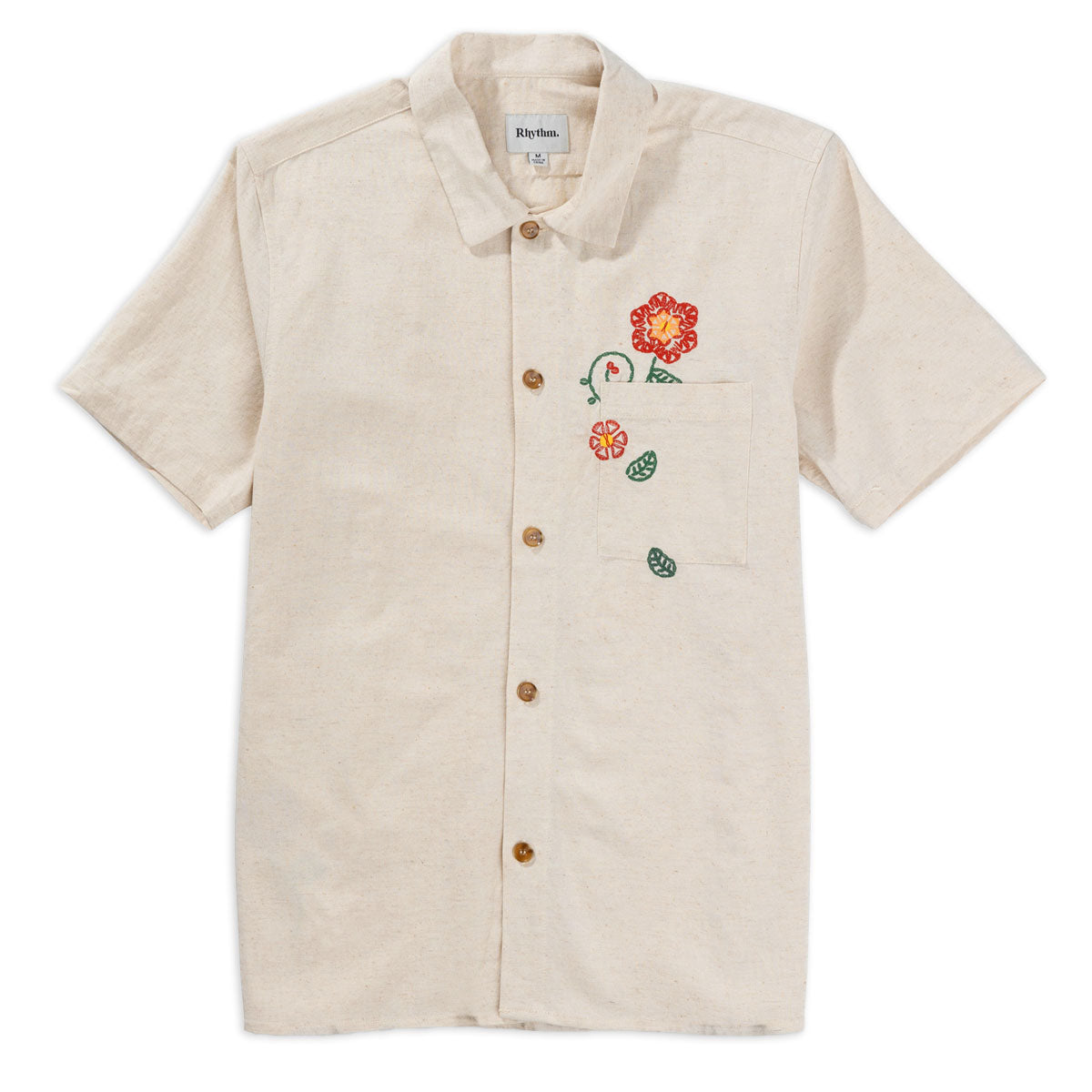 Rhythm Flower Embroidery Shirt - Natural 2025 image 4