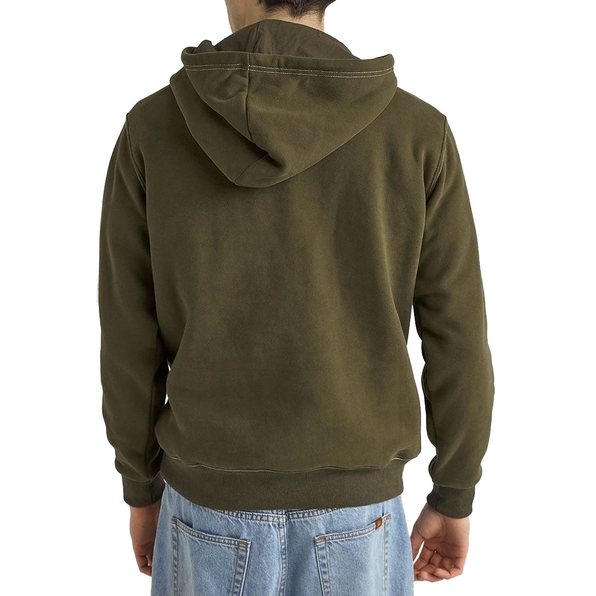 Rhythm Panel Fleece Hoodie - Military Olive image 3