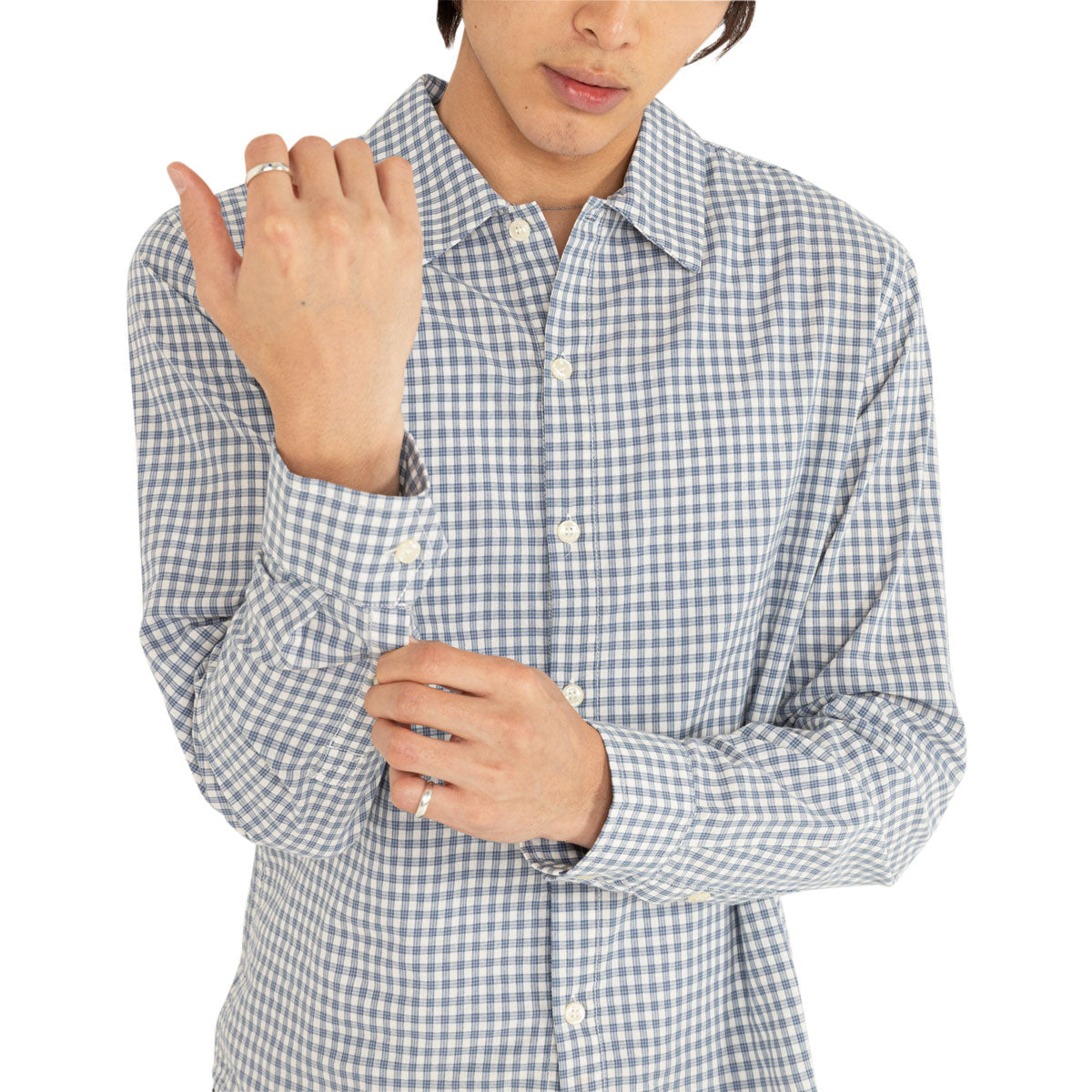 Rhythm Azul Check Long Sleeve Shirt - Blue image 3