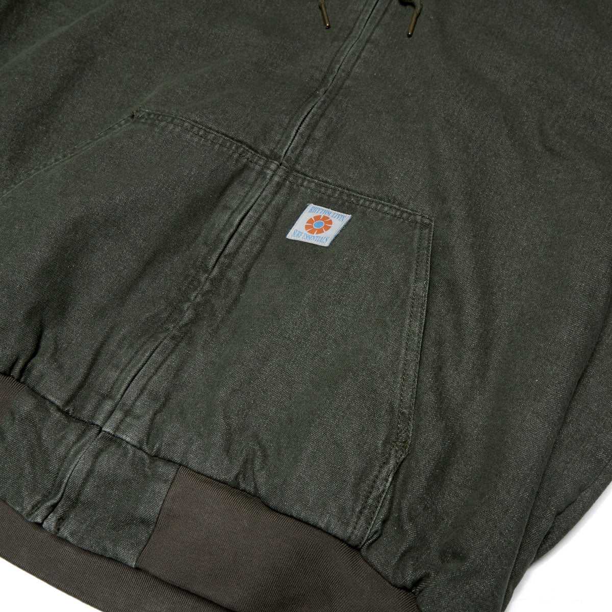 Rhythm Insulated Denim Work Jacket - Washed Olive image 4
