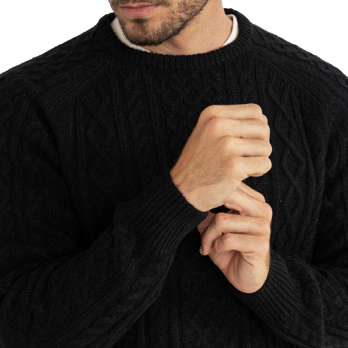 Rhythm Mohair Fishermans Knit Sweater - Black image 3