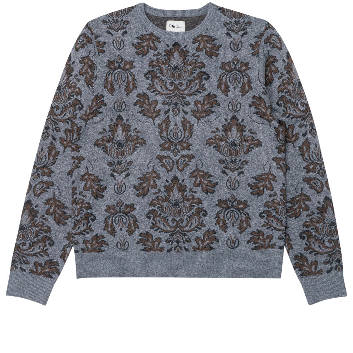 Rhythm Demask Knit Sweater - Heather Grey image 1