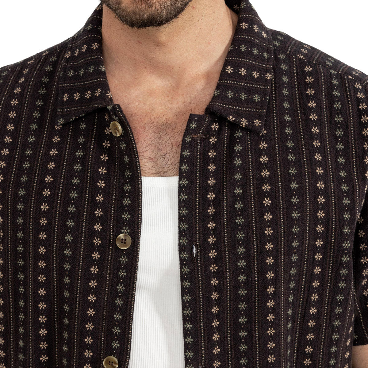 Rhythm Dakota Stripe Shirt - Chocolate image 3