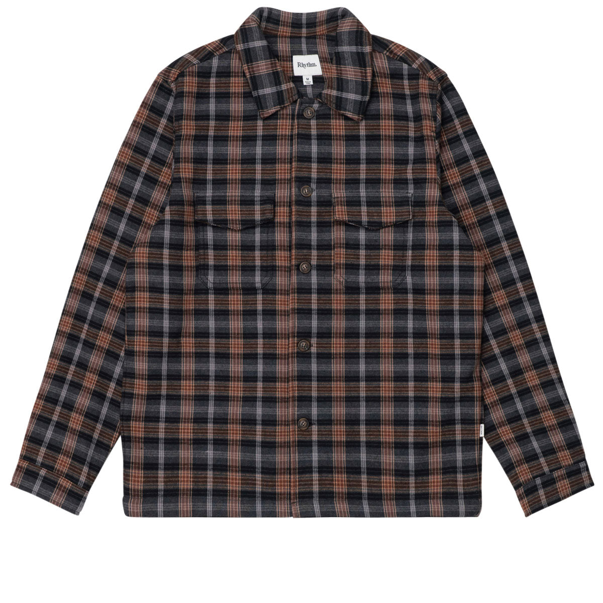 Rhythm Polar Bond Long Sleeve Flannel Shirt - Charcoal image 4