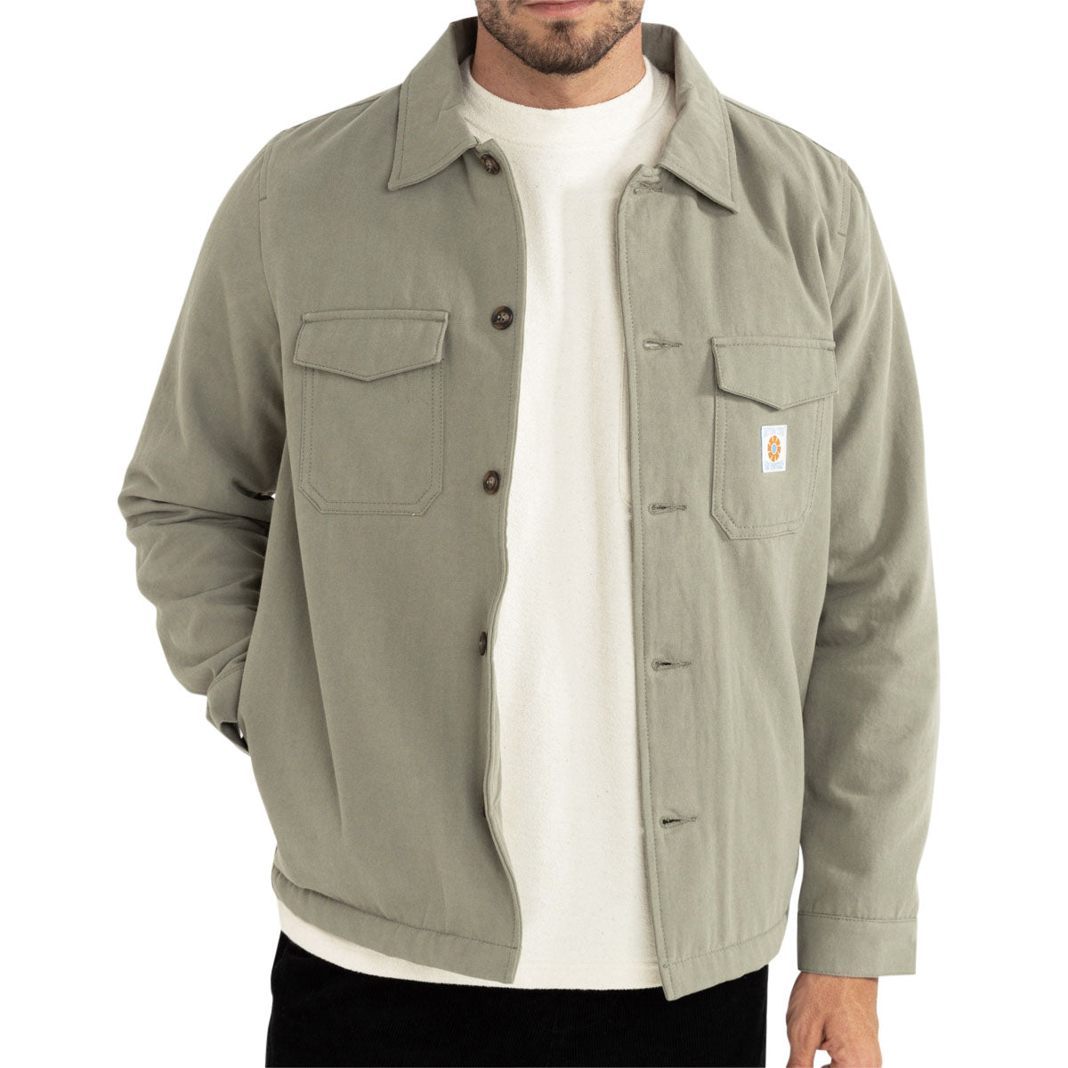 Rhythm Sherpa Lined Work Long Sleeve Shirt - Sage image 1