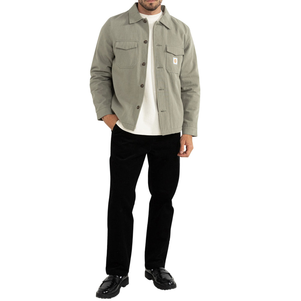 Rhythm Sherpa Lined Work Long Sleeve Shirt - Sage image 4