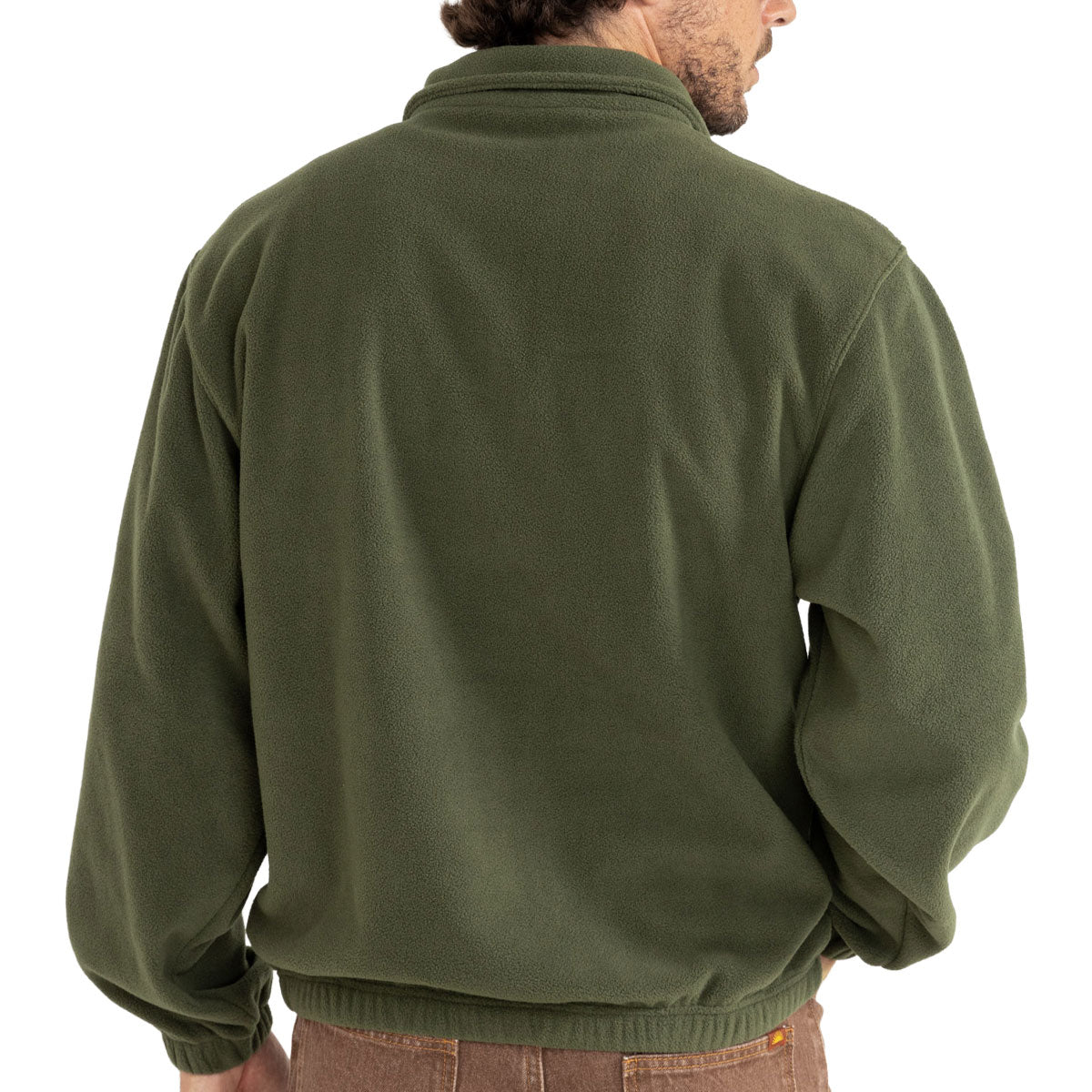 Rhythm Floresta Button Fleece Sweatshirt - Dark Green image 3