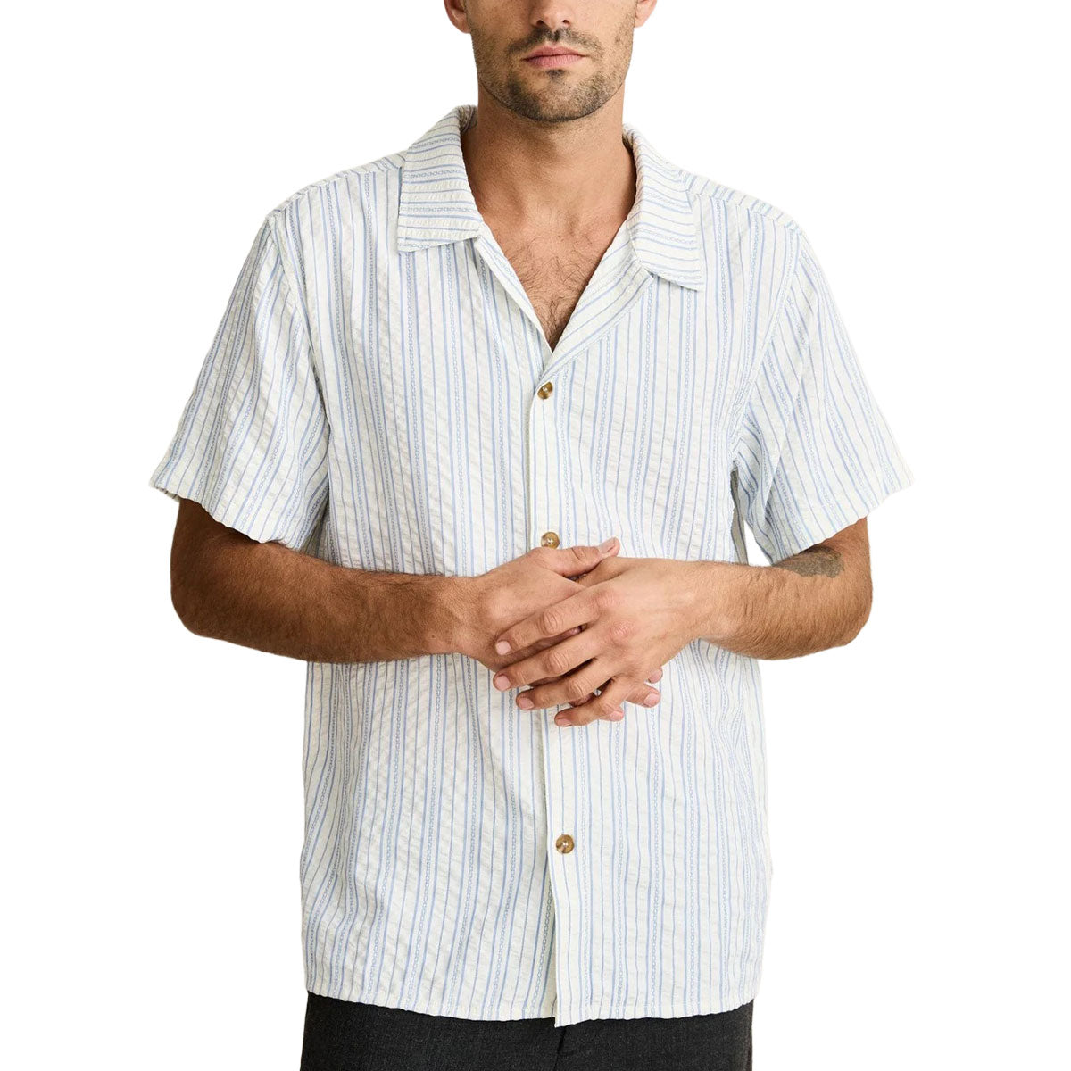 Rhythm Novelty Stripe Shirt - White image 1