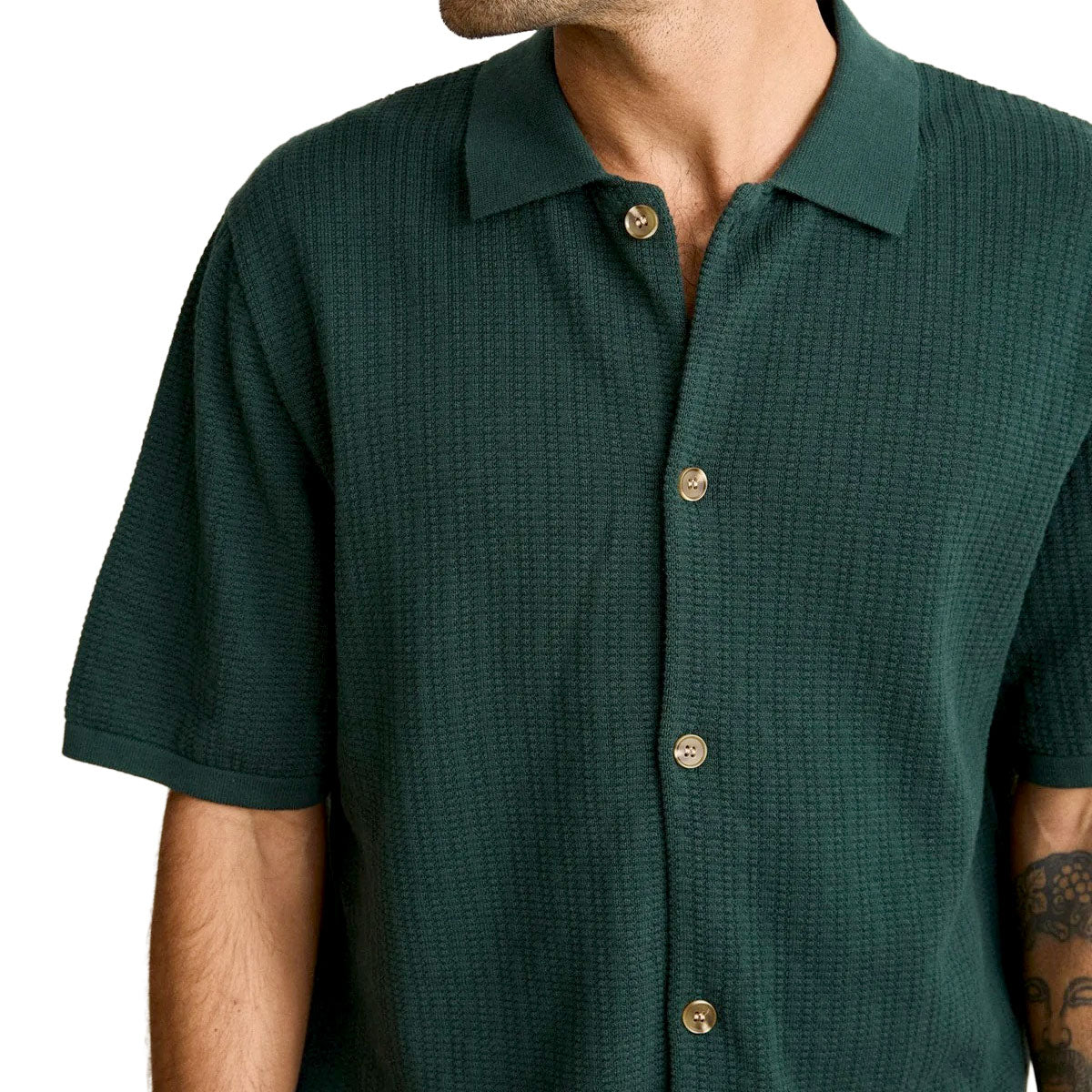 Rhythm Textured Knit Shirt - Forest image 3