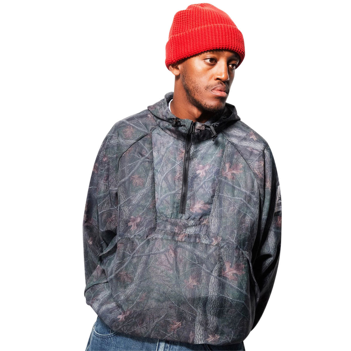 Butter Goods Fine Mesh Anorak Jacket - Forest Camo image 2
