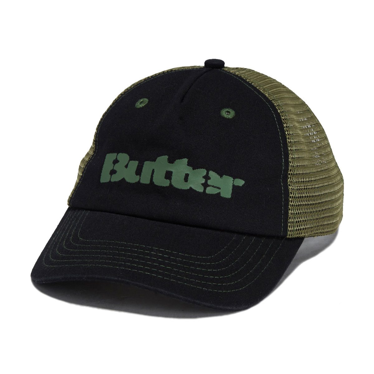 Butter Goods Stencil Trucker Hat - Black image 1