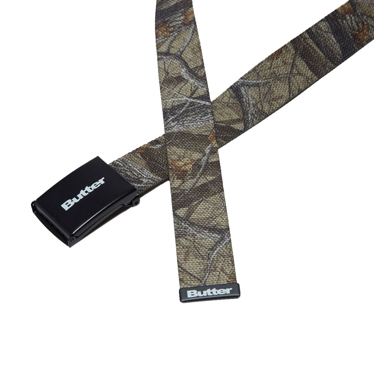 Butter Goods Logo Woven Belt - Forest Camo image 2