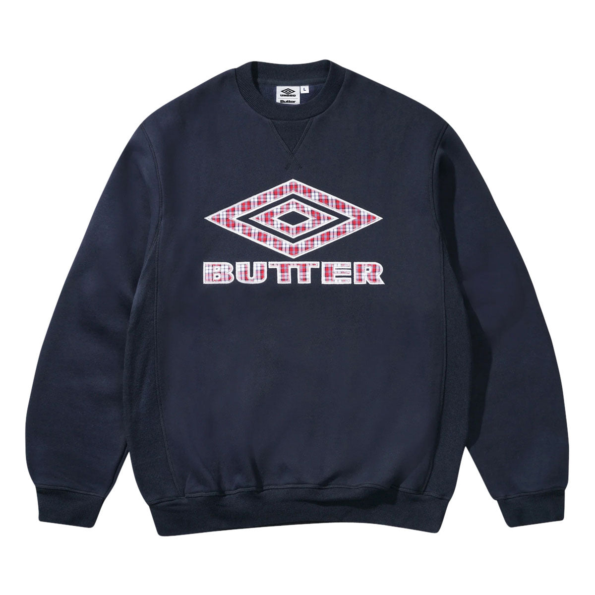 Butter Goods x Umbro Diamond Applique Crewneck Sweatshirt - Navy image 1