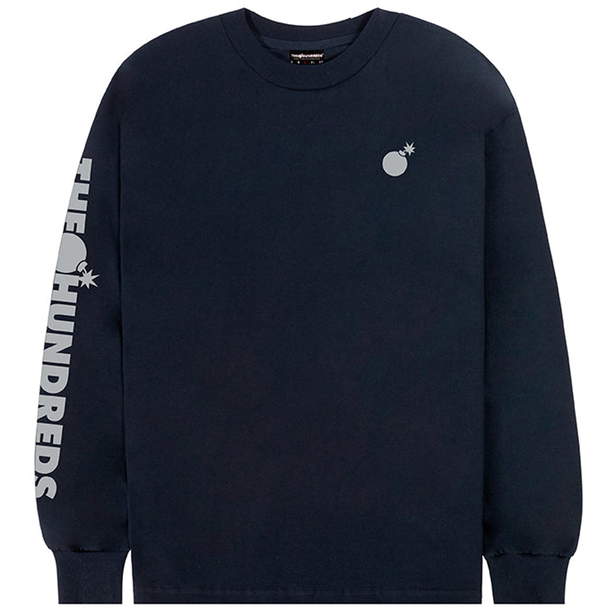 The Hundreds Solid Bomb Crest Long Sleeve T-Shirt - True Navy image 1