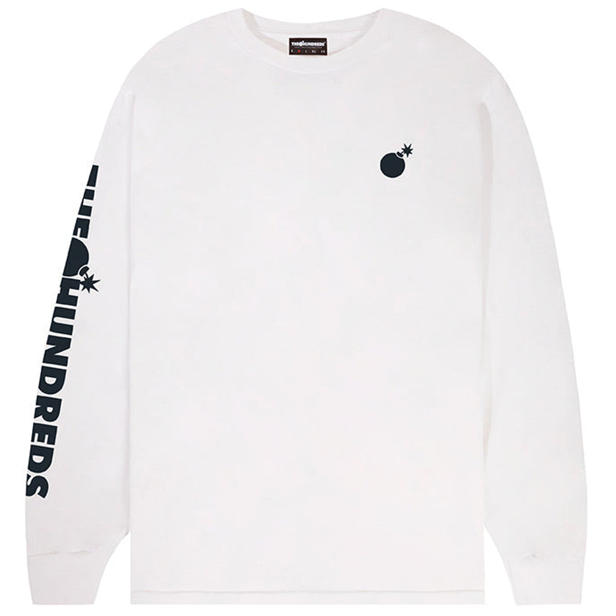 The Hundreds Solid Bomb Crest Long Sleeve T-Shirt - White/Black