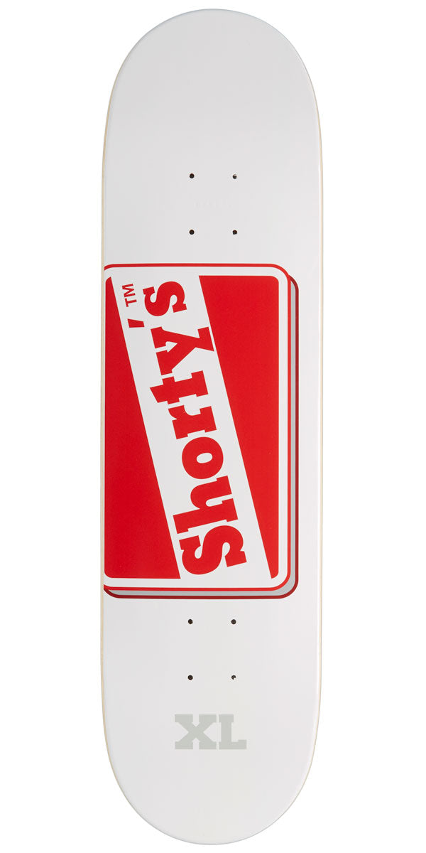 Shorty's OG Logo Skateboard Deck - White/Red - 8.25