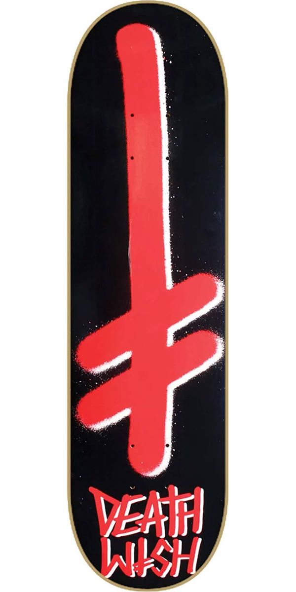 Deathwish Gang Logo Skateboard Deck - Black/Red - 8.25
