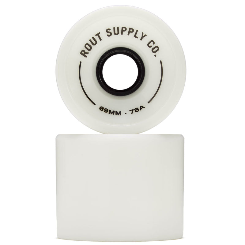 Rout Longboard Wheels - 69mm 78a - White