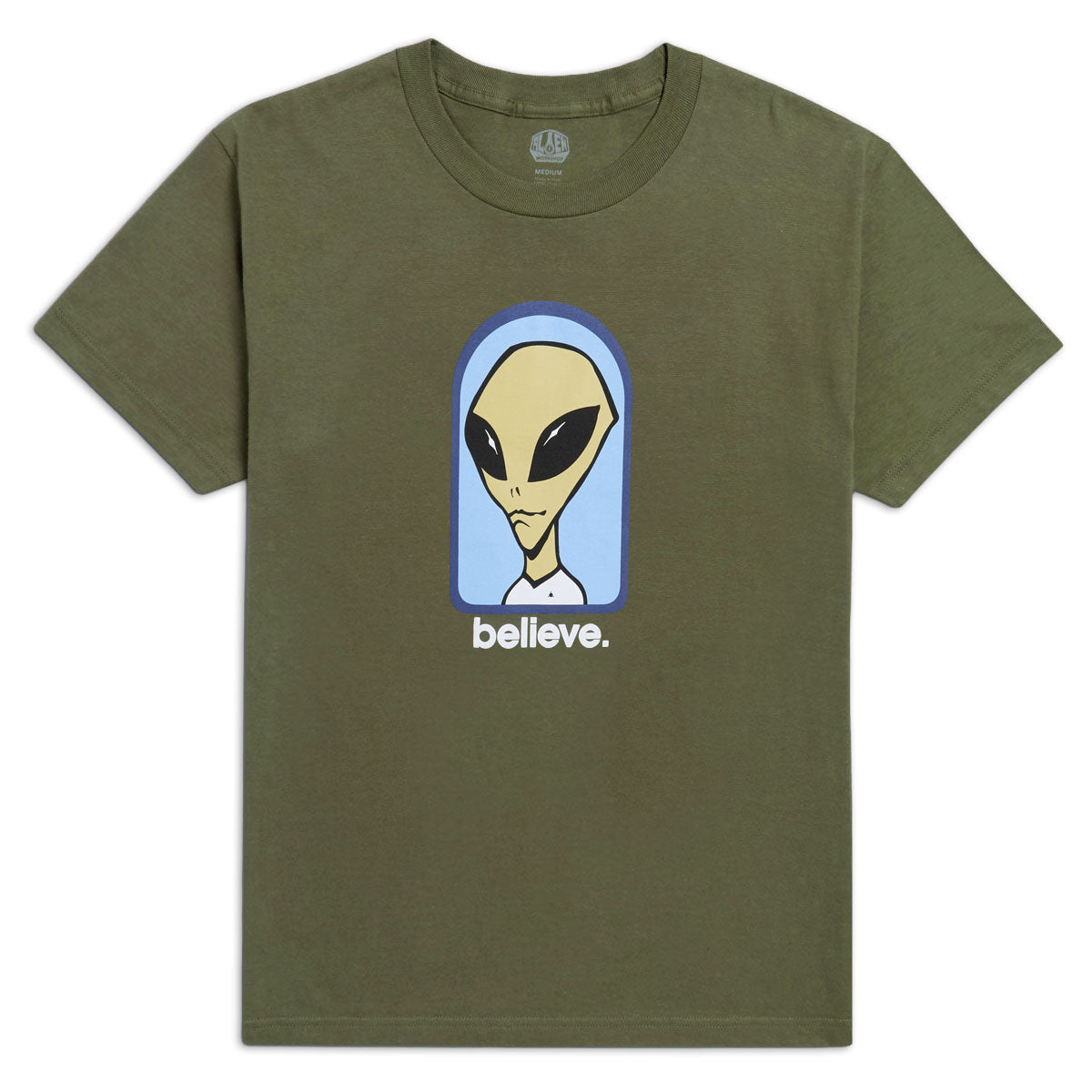 Alien Workshop Believe T-Shirt - Fatigue Green image 1