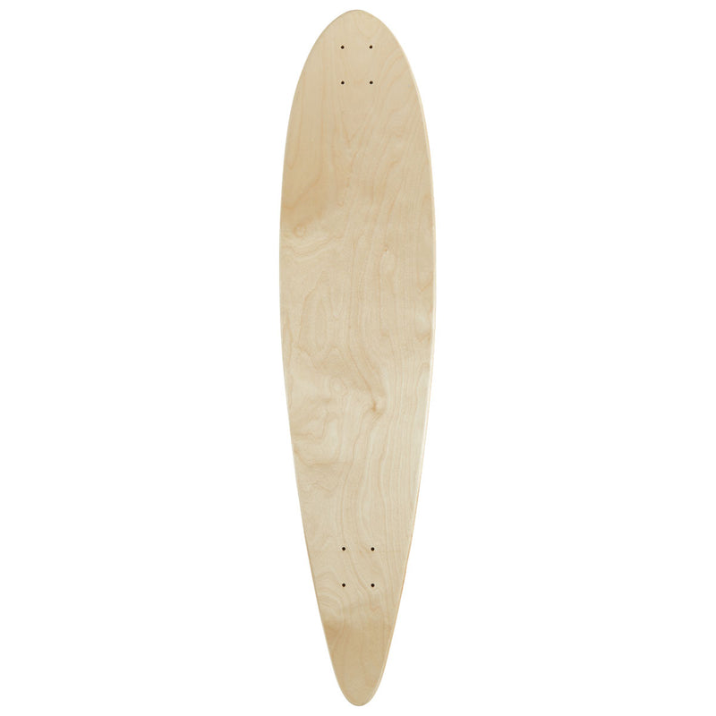 Daddies Board Shop Logo Drop-Thru Longboard Deck - 39" X 9.5", 28" Wheelbase, White - Complete Skateboard Deck Only