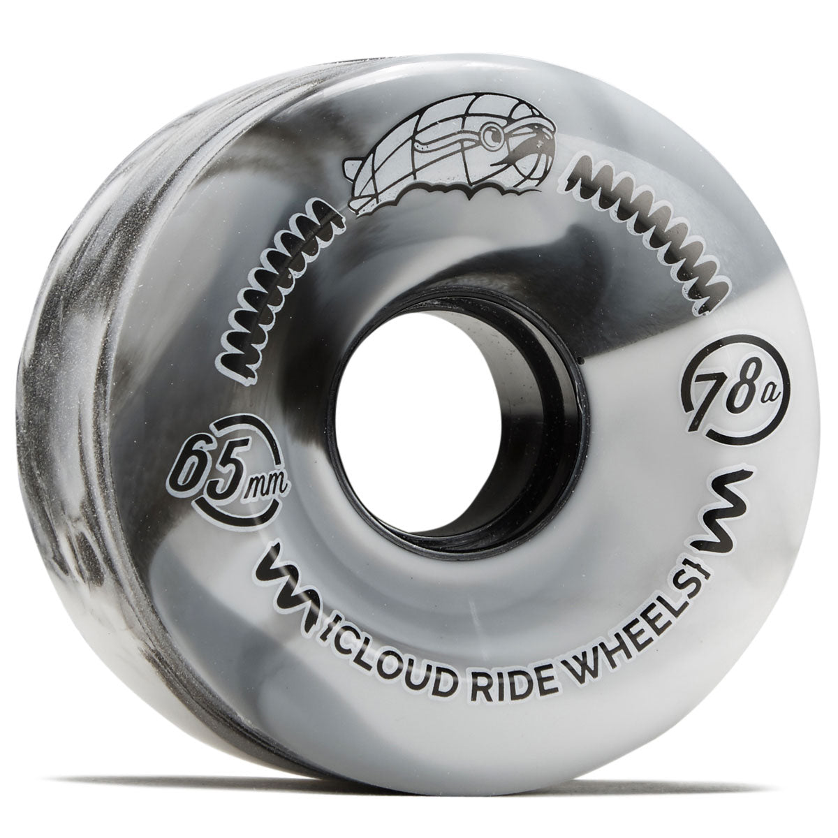 Cloud Ride Street Cruisers 78a Longboard Wheels - Marble Black - 65mm image 1