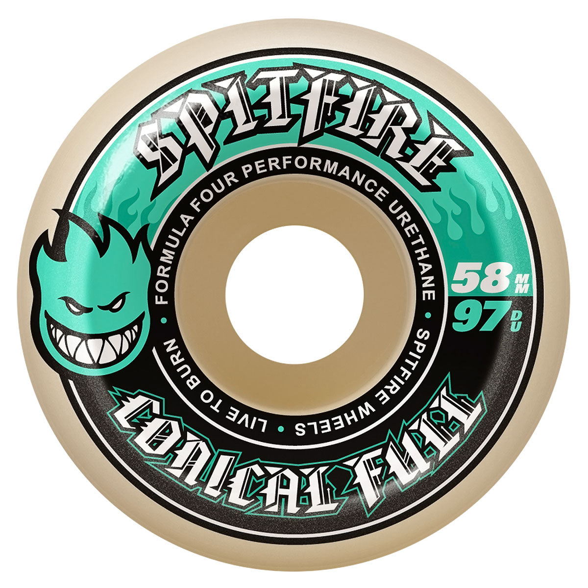 Spitfire F4 97d Conical Full Skateboard Wheels - 58mm image 1