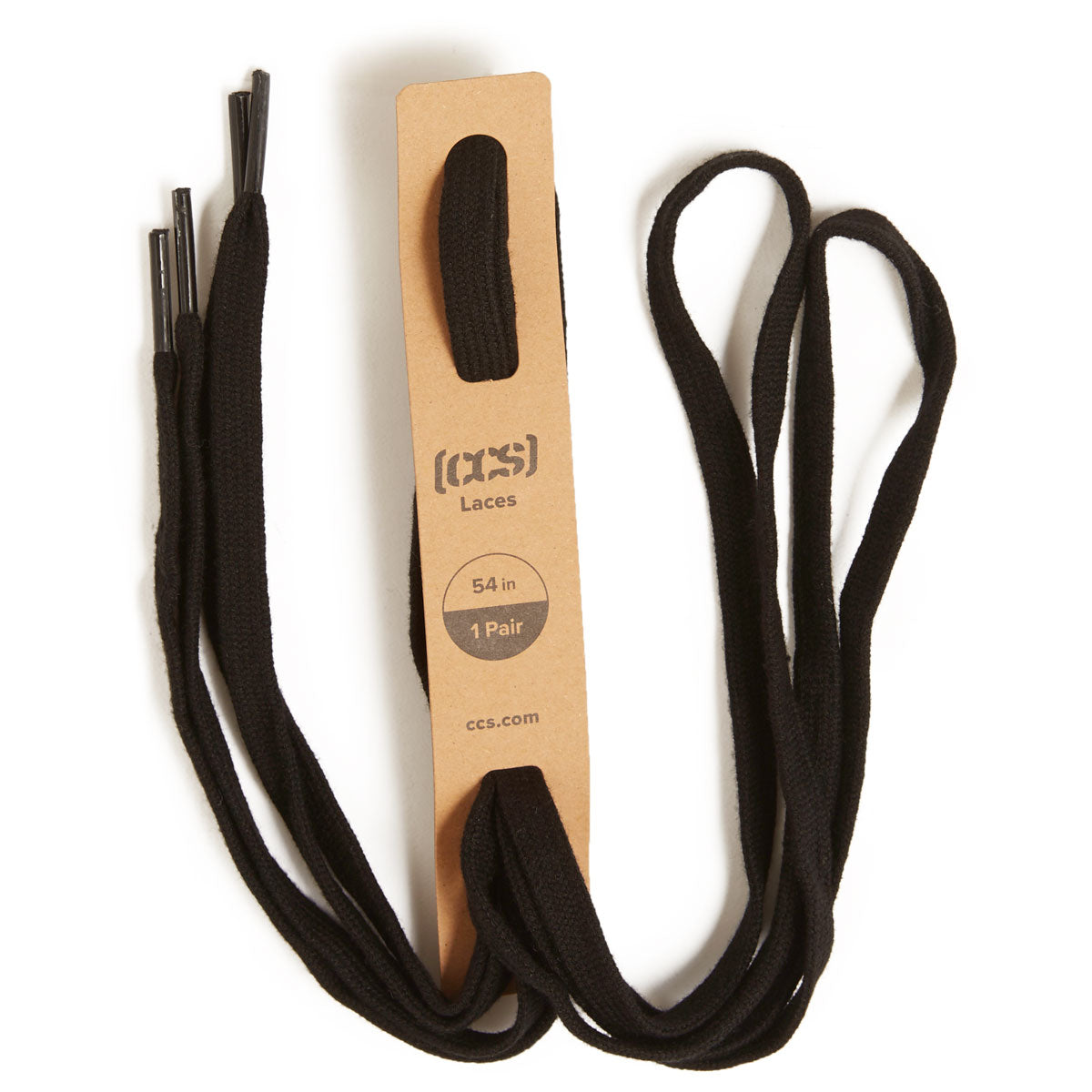 CCS Flat Lace Shoelaces - Black - 54