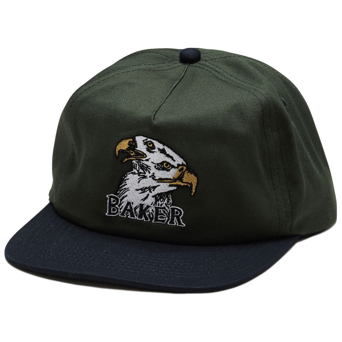 Baker Eagle Eyes Snapback Hat - Green/Purple image 1