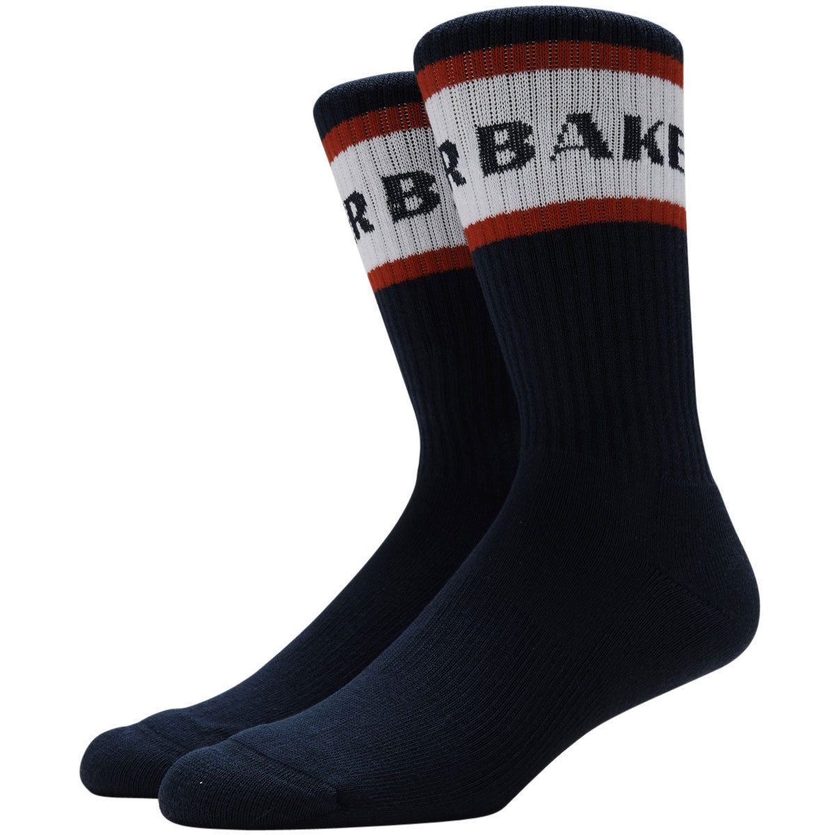 Baker Red Stripe Socks - Navy image 1