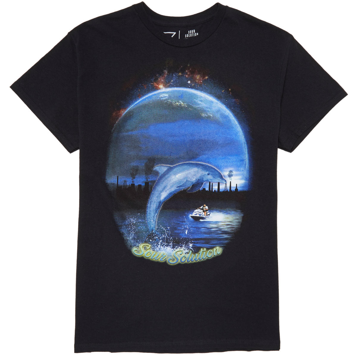 Sour Solution Dolphin T-Shirt - Black image 1