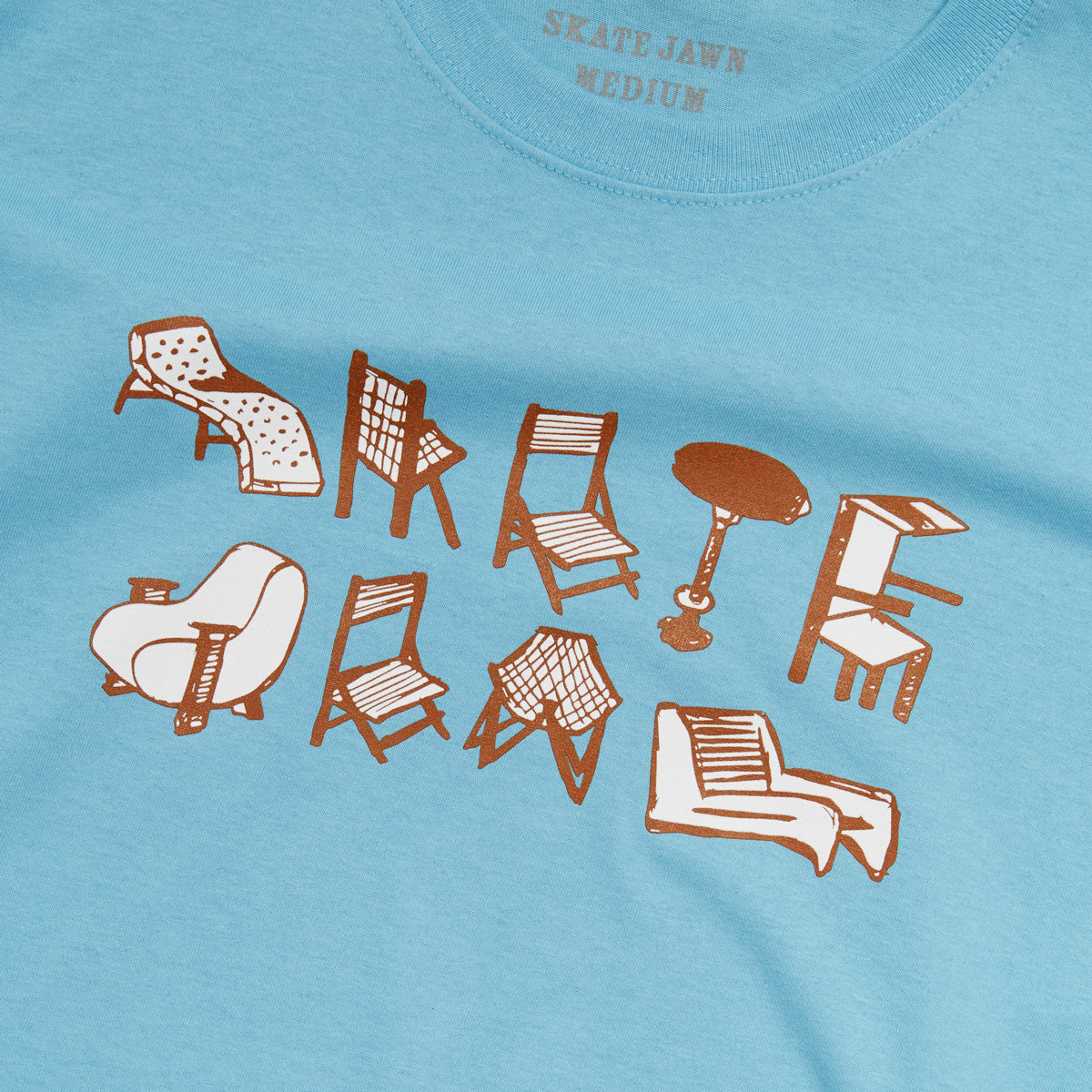 Skate Jawn Chairs T-Shirt - Blue image 2