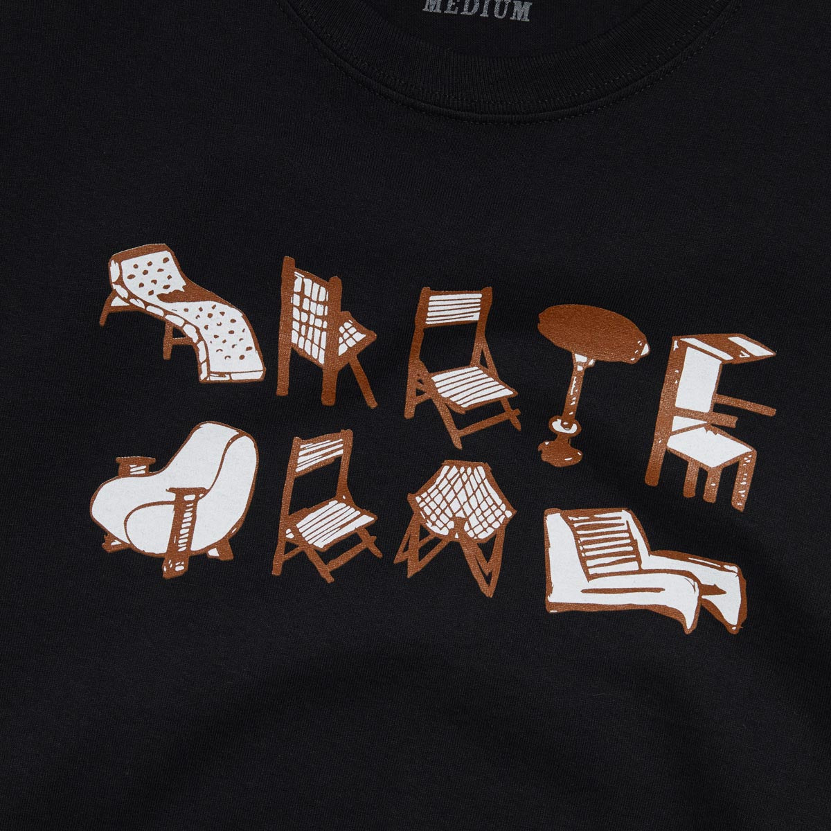 Skate Jawn Chairs T-Shirt - Black image 2