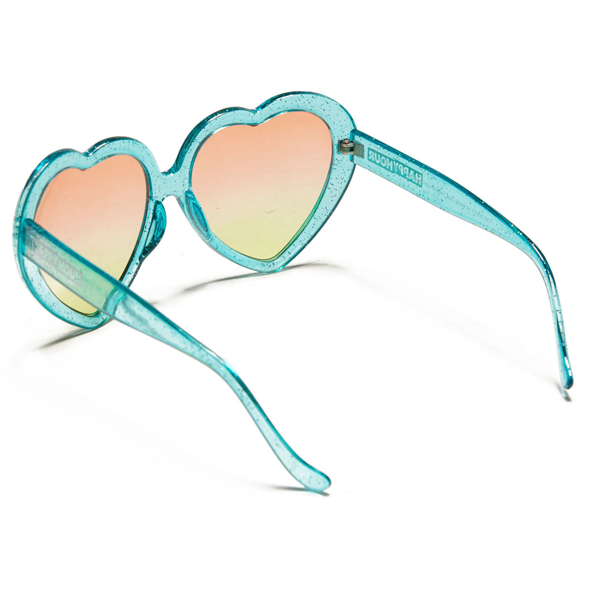 Happy Hour Heart On Sunglasses - Blue Sparkle/Mai Tai image 2